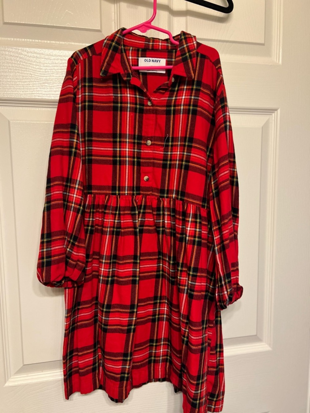 Old Navy Red and Black Plaid Shirt